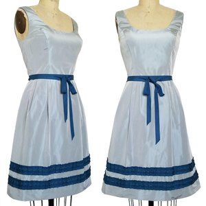 Lela Rose Womens Taffeta Dress in Mystic Teal 10 NEW